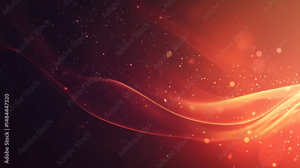 Obraz premium Abstract fiery orange wave