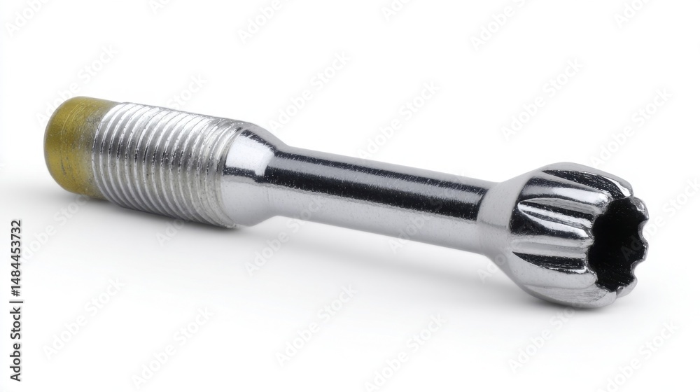 Obraz premium Steel valve stem tool isolated on white background. Generative AI