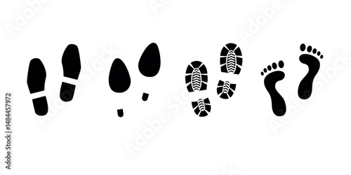 collection of human footprints