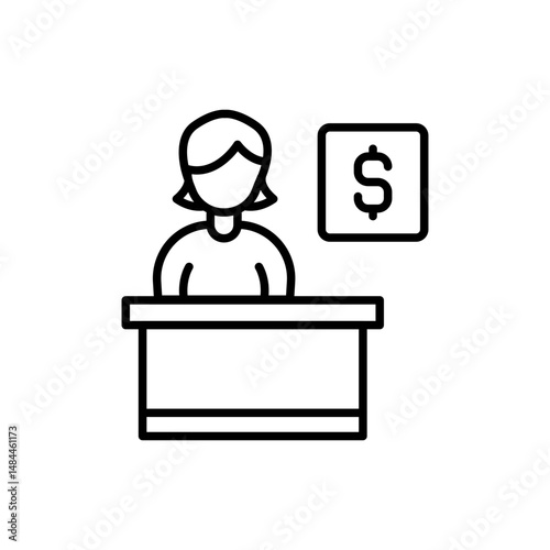Bank teller icon