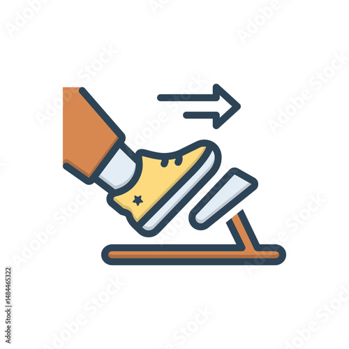 Color illustration icon for accelerate