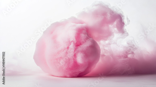 Wallpaper Mural A promotional photo showcases pink cotton candy centered against a stark white background, presented in full view.  Torontodigital.ca