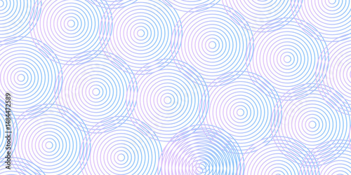 abstract seamless pattern with circles wave overlapping fabric textile design.