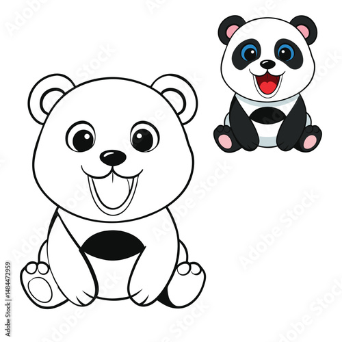 A tiny baby panda giggles with pure joy, its fluffy fur bouncing as it laughs. Its bright eyes sparkle with innocence, spreading smiles and warm fuzzy feelings everywhere!