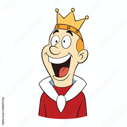 A jolly king with a golden crown, rosy cheeks, and a booming laugh that echoes through the castle halls—ruling with joy, charm, and hearty chuckles.
