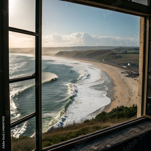 view from the window to the sea