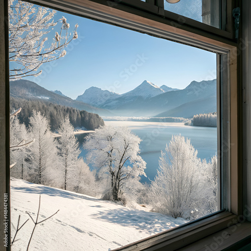 winter landscape in the mountains