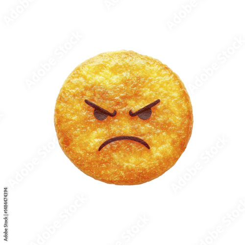 Angry emoji isolated in Transparent background, Transparent Background PNG