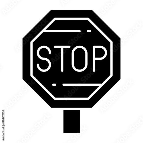  Stop Sign glyph  icon