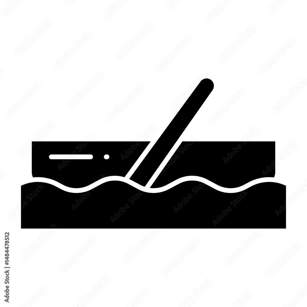 Canoe glyph icon Canoe glyph icon