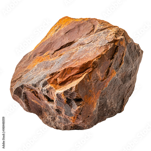 desert rock with rugged surface and earthy orange tones

