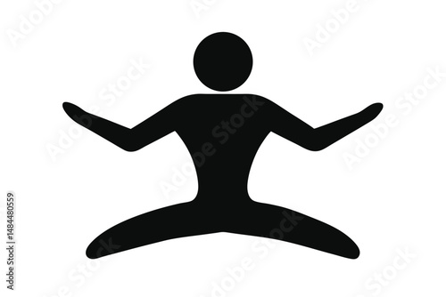 Yoga Day Contests Silhouette Vector  Competitive Wellness and Pose Illustration Design