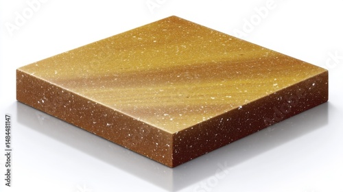 Orange Marble interior tile. Isolated on white background. Generative AI