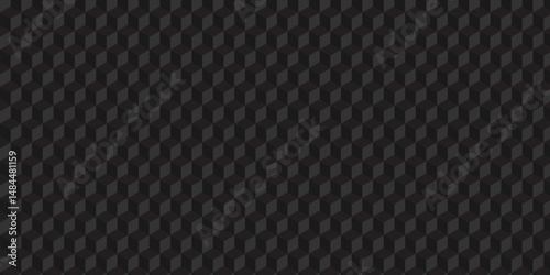 Seamless abstract black and gray background from cubes and lines. Geometric tiles and mosaic creative stylish seamless pattern block cube background. minimal hexagon Cubes mosaic shape vector design