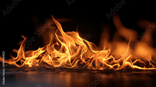 Wallpaper Mural A black background with a large flame on it Torontodigital.ca