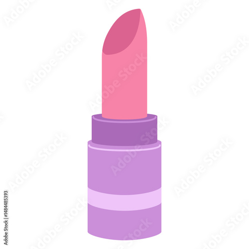 pink lipstick isolated on white