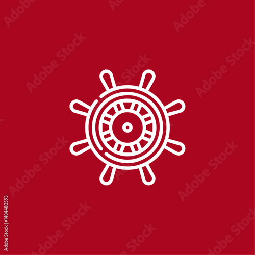 Helm icon logo flat vector design