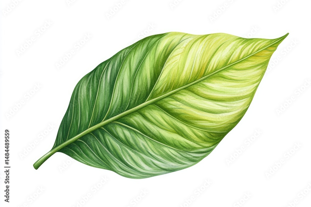 Obraz premium Vibrant Tropical Leaf Illustration