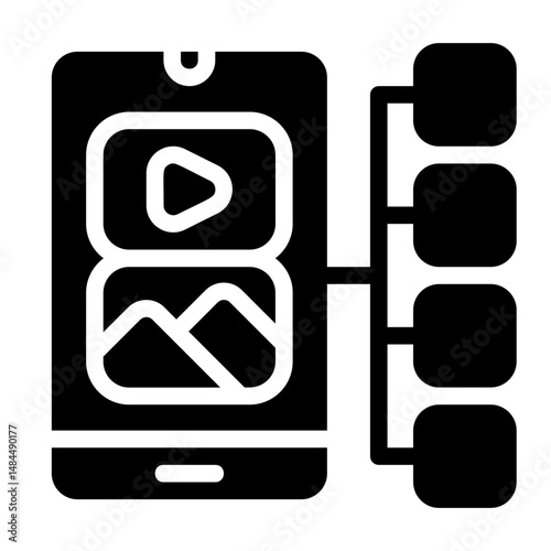 Content distribution Solid Icon