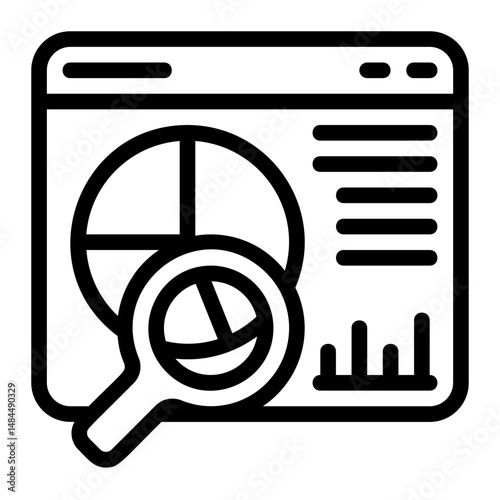 KPI dashboard Line Icon