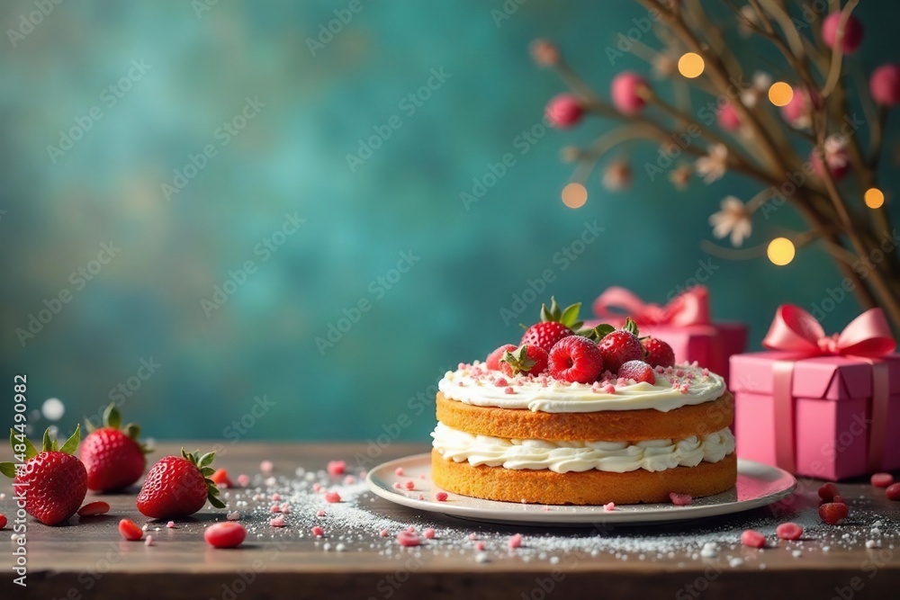 custom made wallpaper toronto digitalA table laden with a delicious cake and presents , homemade, gifts