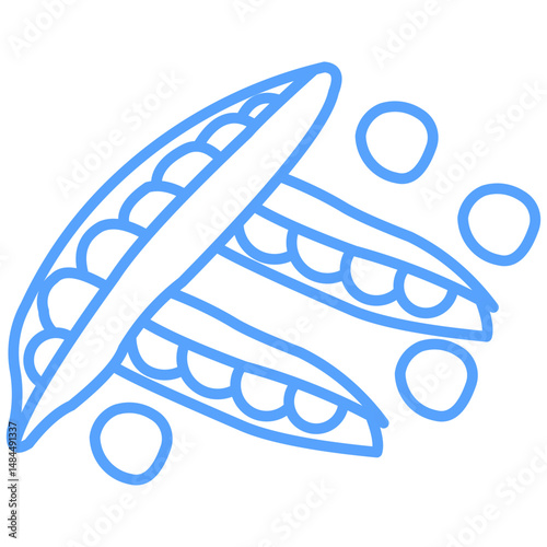 peas icon blue