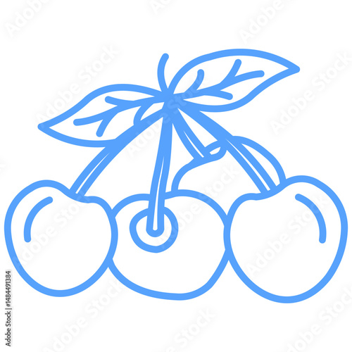 cherry icon blue