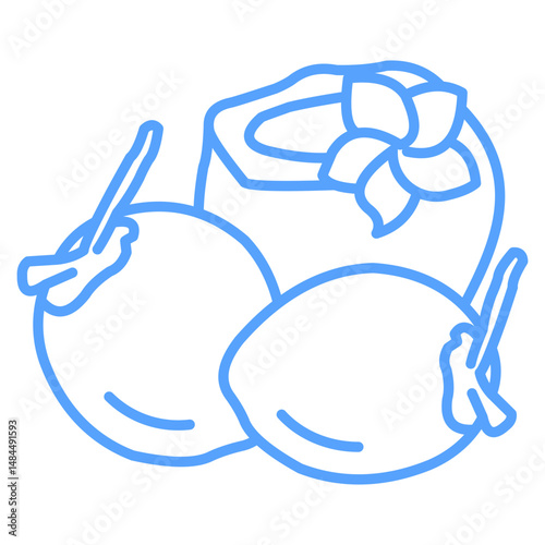 coconut icon blue