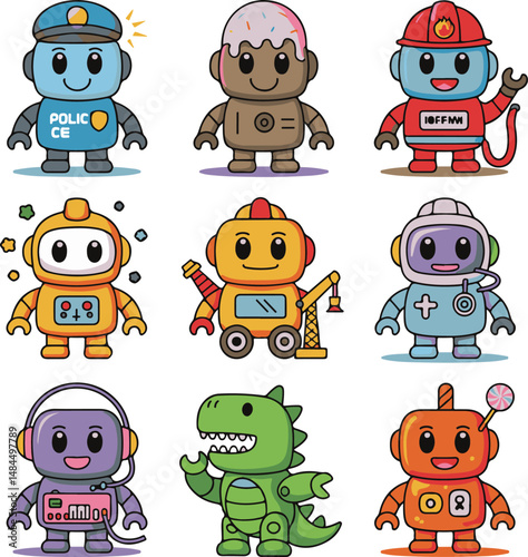 A cute vector set features funny cartoon animals  creating a fun character collection