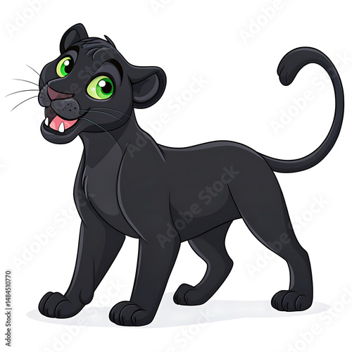 black and white cat cartoon