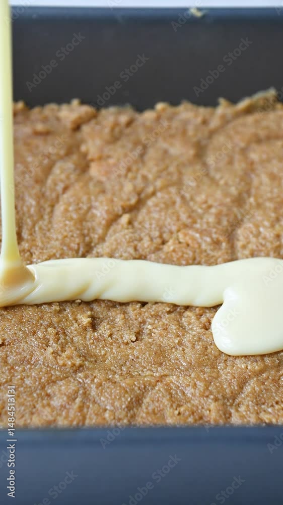 Step by Step video of baked Easter inspired sweet crunch bars made with ...