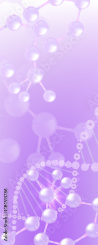 Hyaluronic acid and Niacinamide hair and skin solutions ad, purple collagen serum drop with cosmetic advertising background ready to use, illustration vector.	