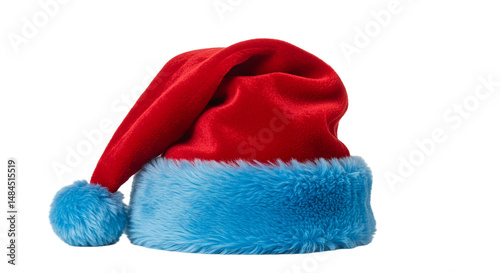 Santa Hat: Red & Blue Christmas Hat Stock Photo - Free Download on transparent background photo