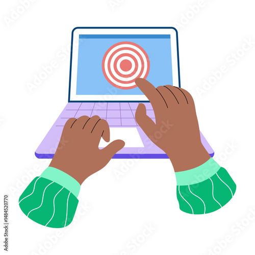 An illustration of set target designed in flat style