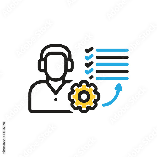 Multi color  icon for services