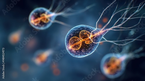 Microscopic single-celled organisms