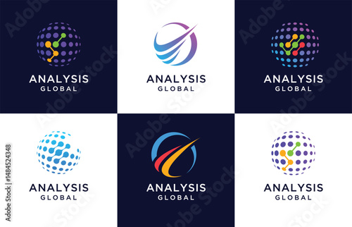 Business and Finance  web icons symbol , global finance solution collection, digital investment, analysis, growth, vector logo design 