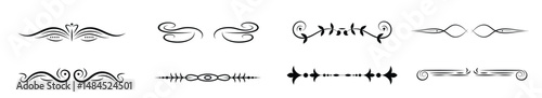 Vector Decorative Swirls - set of design elements. Decorative borders collection.