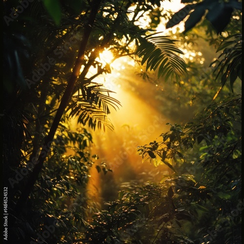 A humid summer afternoon where the golden light plays on thick jungle vines.--a --v 6.1 Job ID: 86827527-2bd9-4a61-9ac3-3d9e05f1403e
