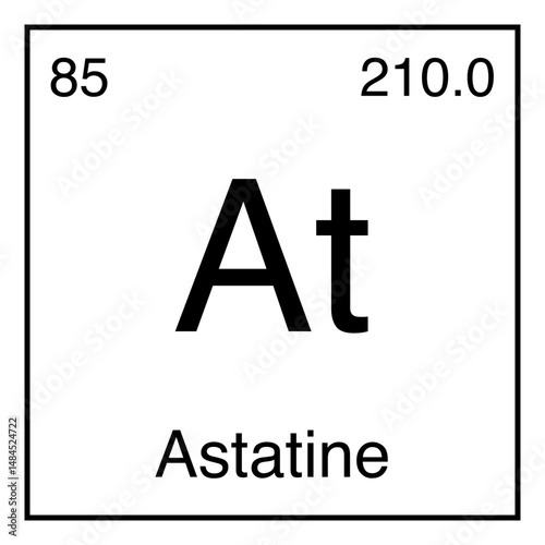 Astatine At Chemical Symbol Periodic Table