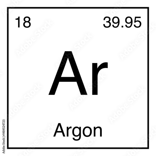Argon Ar Chemical Symbol Periodic Table