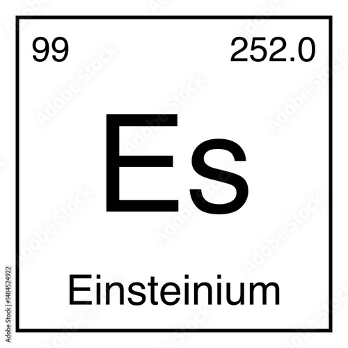 Einsteinium Es Chemical Symbol Periodic Table