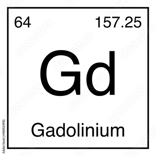Gadolinium Gd Chemical Symbol Periodic Table