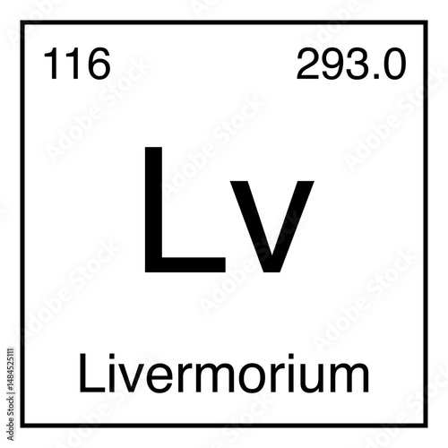 Livermorium Lv Chemical Symbol Periodic Table