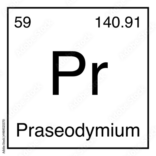 Praseodymium Pr Chemical Symbol Periodic Table