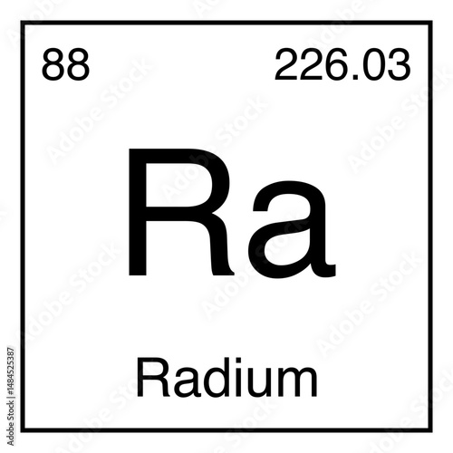 Radium Ra Chemical Symbol Periodic Table
