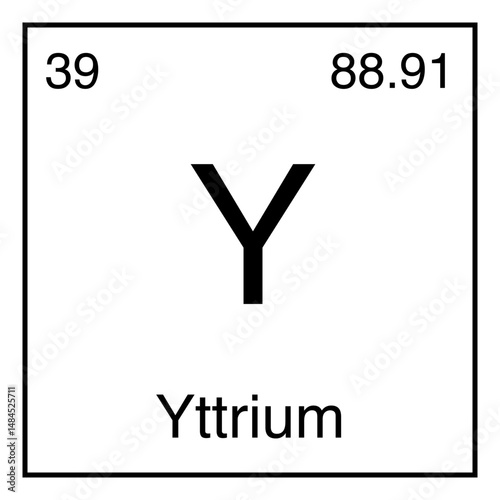 Yttrium Y Chemical Symbol Periodic Table