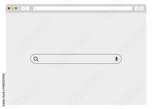 browser window Website mockup template with frames for PC, laptop, tablet. internet browser search engine. Search bar for ui ux design and web site. Vector illustration for UI and web design presentat