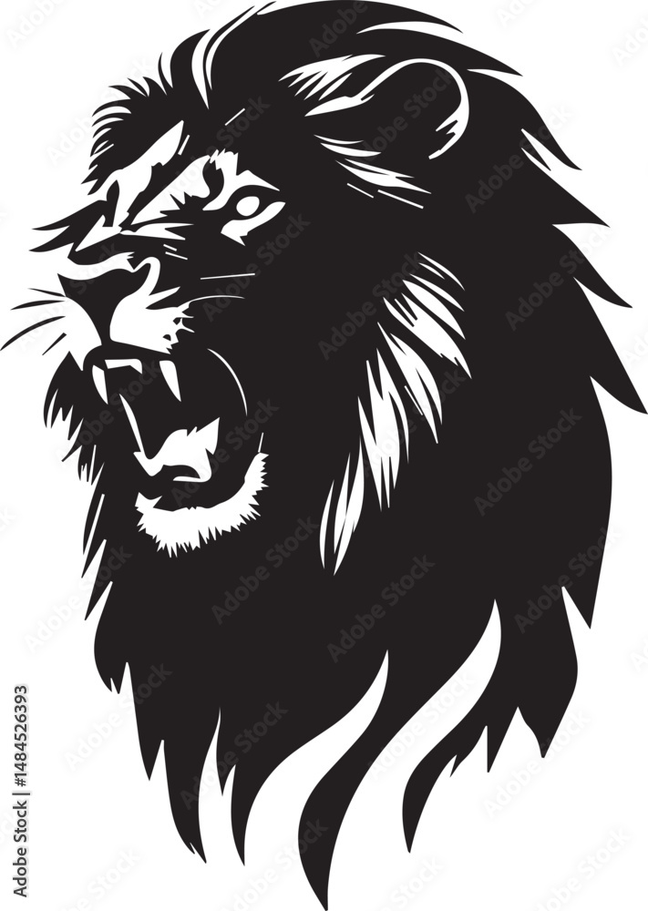 Obraz premium Big Lion Head icons vector