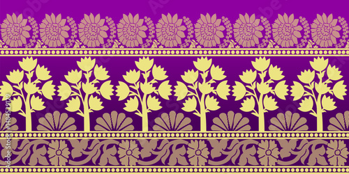 beautiful graphic saree design and this sari design is in Indian style which is for textile fashion industry and it can be used as wallpaper backdrop and website bg this style is originated in india 